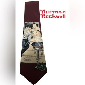 VINTAGE NORMAN ROCKWELL SILK TIE THE RUNAWAY 1993